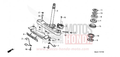 STEERING STEM (VT1100C) VT1100CS de 1995